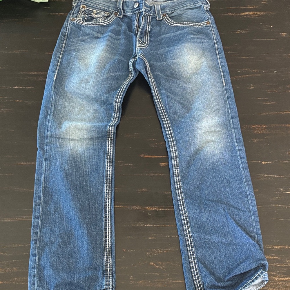 True Religion Relaxed Fit Blue Jeans